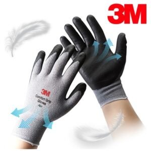 Găng tay đa dụng 3M Comfort Grip màu xám đen, nổi bật tính năng thoáng khí và nhẹ nhàng như lông vũ.