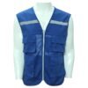 Áo Gile 4 túi hộp vải + lưới – Mầu xanh Blue