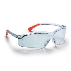 Kính bảo hộ Proguard Serpent C mắt kính oval trong suốt ánh xanh nhạt, càng trong có đệm cam ở bản lề, nhìn nghiêng